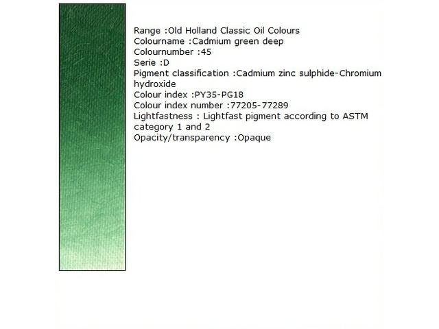 OLD HOLLAND ÖLFARBE D045 225ML CADMIUM GREEN DEEP 1