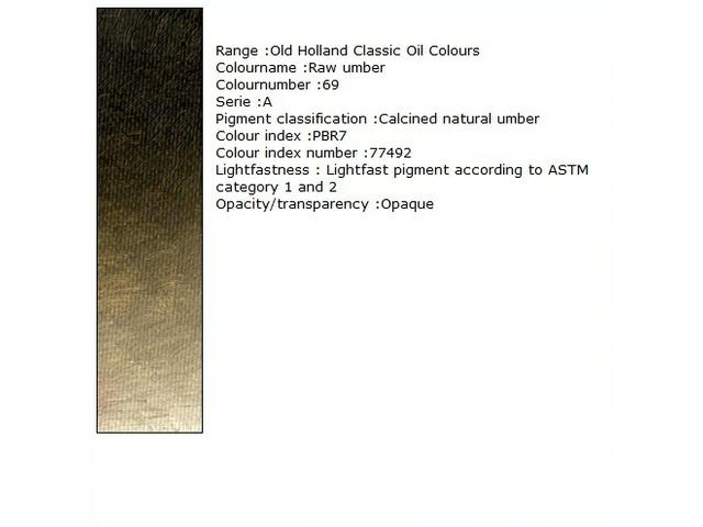 OLD HOLLAND ÖLFARBE A069 225ML RAW UMBER 1