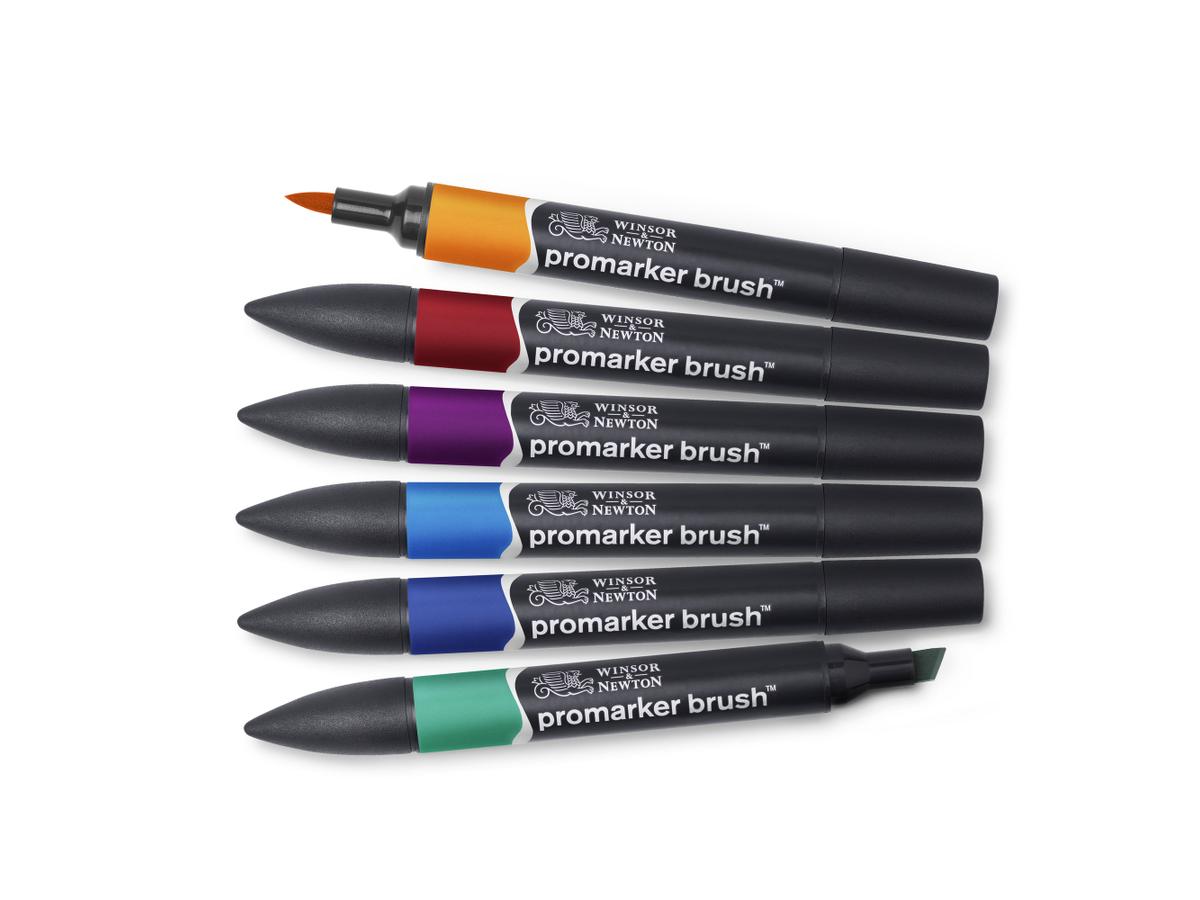 WINSOR & NEWTON PROMARKERSET BRUSH RICH TONES 6STÜCK 1