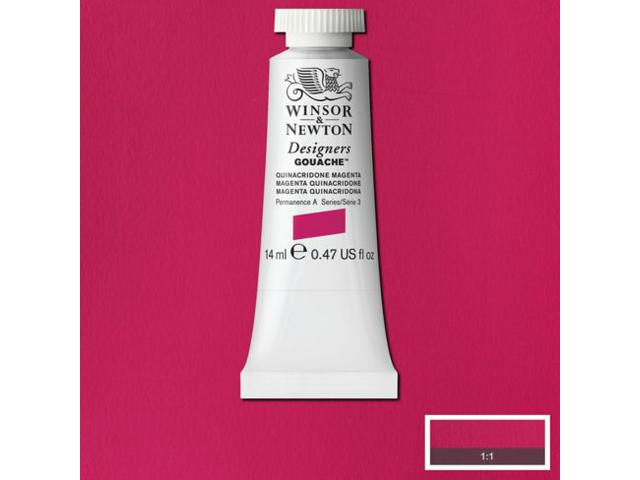 WINSOR & NEWTON DESIGNERS GOUACHE 14ML 550 QUINACRIDONE MAGENTA 1