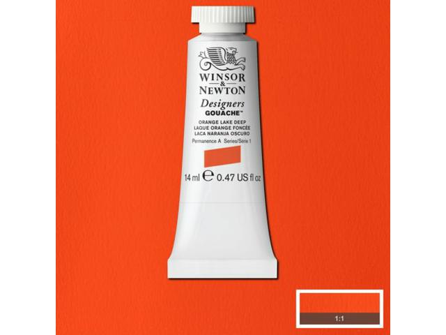 WINSOR & NEWTON DESIGNERS GOUACHE 14ML 452 ORANGE LAKE DEEP 1