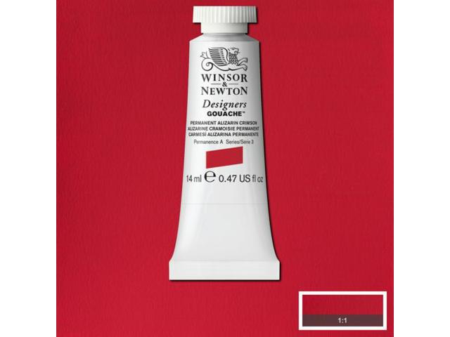 WINSOR & NEWTON DESIGNERS GOUACHE 14ML 466 PERMANENT ALIZARIN CRIMSON 1