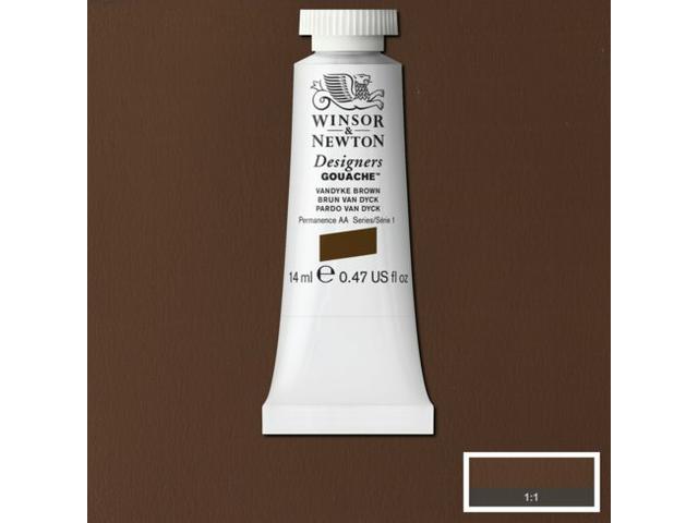 WINSOR & NEWTON DESIGNERS GOUACHE 14ML 676 VANDYCKE BROWN 1