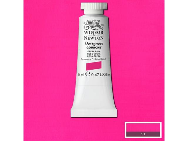 WINSOR & NEWTON DESIGNERS GOUACHE 14ML 440 OPERA PINK ROW 1