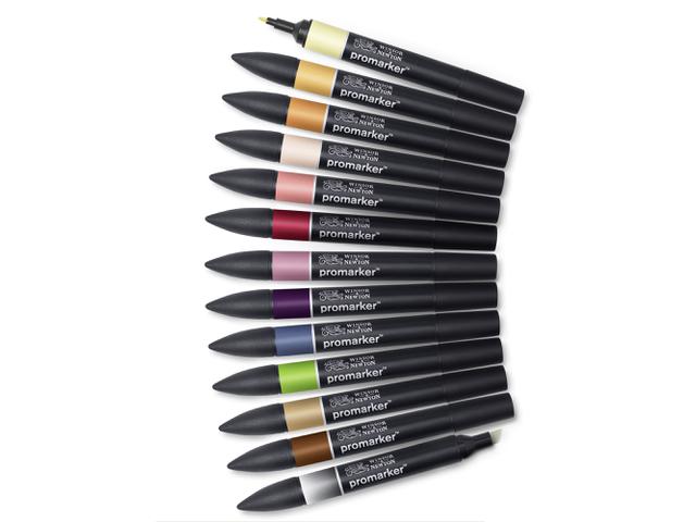 WINSOR & NEWTON PROMARKERSET MANGA STEAMPUNK 12X+1BLENDER 1