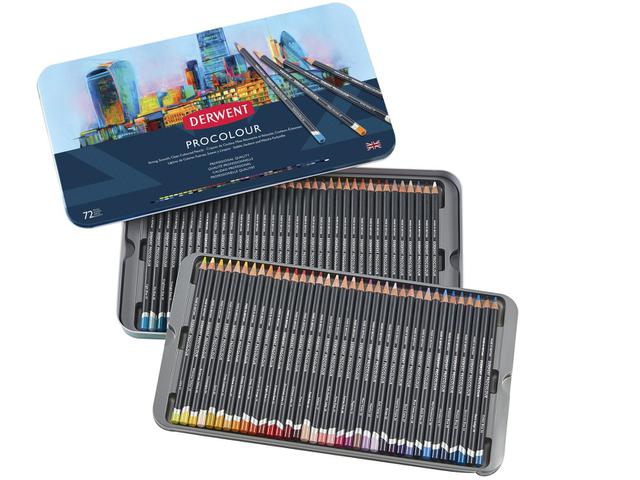 DERWENT PROCOLOUR BUNTSTIFTE 72ER METALLKASTEN 1