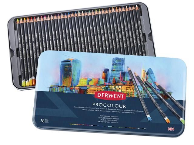 DERWENT PROCOLOUR BUNTSTIFTE 36ER METALLKASTEN 1