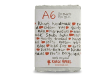 GREY RAG PAPER HANDGESCHÖPFT A6 150G MEDIUM  20 BLATT  LIGHT GREY
