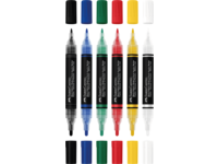 FABER-CASTELL SHAKE & PAINT BLACK EDITION ACRYLIC MARKERSET STANDAARD 6X
