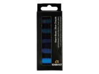 REMBRANDT SOFTPASTEL SET WARM BLUES HALBE KREIDEN 5X