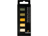 REMBRANDT SOFTPASTEL SET YELLOW OCHRES HALBE KREIDEN 5X