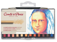 CONTÉ À PARIS CARRÉS PASTELLKREIDEN PORTRÄT 12X