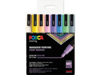 UNI POSCA MARKERSET FINE PC3M PASTEL COLOURS 8X