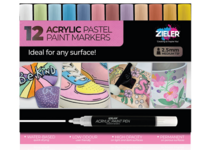 ZIELER PAINT MARKER SET 2,5MM SPITZE PASTELL 12 STÜCK