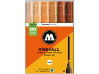 MOLOTOW ONE4ALL MARKERSET 227HS 4MM WOOD 6X