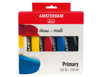 AMSTERDAM STANDARD SERIE ACRYLFARBEN SET 5X 120ML PRIMÄRFARBEN