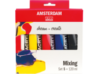 AMSTERDAM STANDARD SERIE ACRYLFARBEN SET 5X 120ML MISCHFARBEN