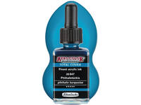 SCHMINCKE AERO COLOR ACRYLIC INK TOTAL COVER 28ML PHTHALO TURQUOISE