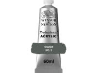 WINSOR & NEWTON PROFESSIONAL ACRYLIC 60ML 624 SILVER NO.2