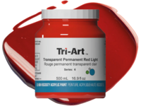 TRI-ART ACRYLFARBE 500ML S6 TRANSPARANT PERMANENT RED LIGHT