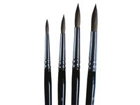 VAN BEEK KOLINSKY PINSELSET MARDERHAARE RUND NR. 4, 6, 8, 10
