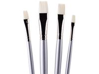 VAN BEEK FILAMENT PRO SILVER-SET 1 FLACHPINSEL, 4-TEILIG