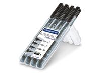 STAEDTLER LUMOCOLOR BOX S-F-M-B PERM SCHWARZ 