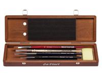 DA VINCI 5280 AQUARELLPINSEL SET 5X MIT HOLZKISTE
