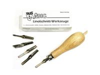 ABIG LINOLMESSER SET 5 STÜCK MIT HÄLTER