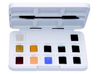 VAN GOGH AQUARELL SET MUTED AQUARELLKASTEN  12 x 1/2 NÄPFCHEN  + PINSEL