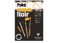 CLAIREFONTAINE PAINT-ON A2 SCHWARZ 250GR BLOCK 20BL