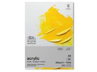 WINSOR & NEWTON GALERIA ACRYLVERFPAPIER BLOK 1 ZIJDIG GELIJMD 15 VEL A4