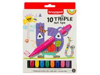 BRUYNZEEL KIDS TRIPLE VILTSTIFTEN SET 10 STUKS