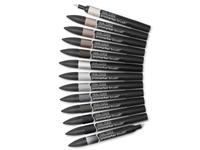 WINSOR & NEWTON PROMARKERSET BRUSH NEUTRAL TONES 12STUKS+1BLENDER
