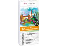 TOMBOW ABT DUAL BRUSH PEN PASTEL12ER SET