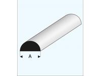 PROFIL HALBRUND MASSIV WEISS (A=)2,0MM 1METER 401-54