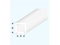 PROFIL VIERKANTROHR GLASKLAR TRANSPARENT (A=)3,0X4,0MM 33CM 430-55/3