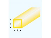 PROFIL VIERKANTROHR GLASKLAR GELB  (A=)2,0X3,0MM 33CM 432-53/3