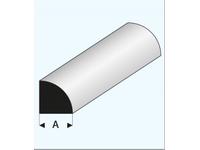 PROFIL VIERTELRUND MASSIV WEISS (A=)3,5MM 1METER 402-57