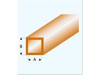 PROFIL VIERKANTROHR GLASKLAR BRAUN (A=)5,0X6,0MM 33CM 435-59/3
