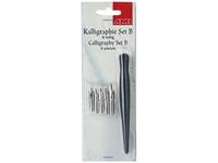 CALLIGRAFIESET B   6-DELIG PUNTIGE PENNETJES