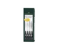 FABER-CASTELL PITT ARTIST PEN FINELINER SET SCHWARZ 4 STÜCK
