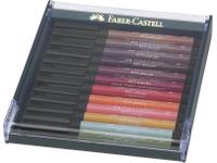 FABER-CASTELL PITT ARTIST BRUSH PEN SET EARTH TONES 12ST