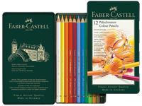 FABER-CASTELL POLYCHROMOS KÜNSTLER-FARBSTIFTE 12 FC-110012