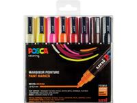 UNI POSCA MARKER SET PC5M 8 STÜCK WARME FARBEN