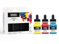 LIQUITEX ARTIST ACRYLIC INK SET 3X30ML ESSENTIALS