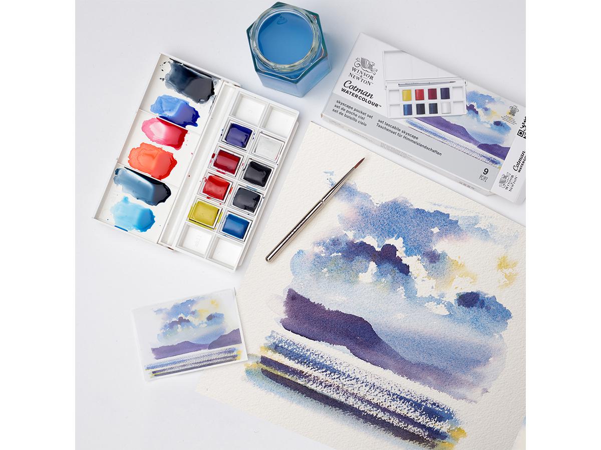 WINSOR & NEWTON COTMAN AQUARELL SET SKYSCAPE 8X1/2 NAPF 5