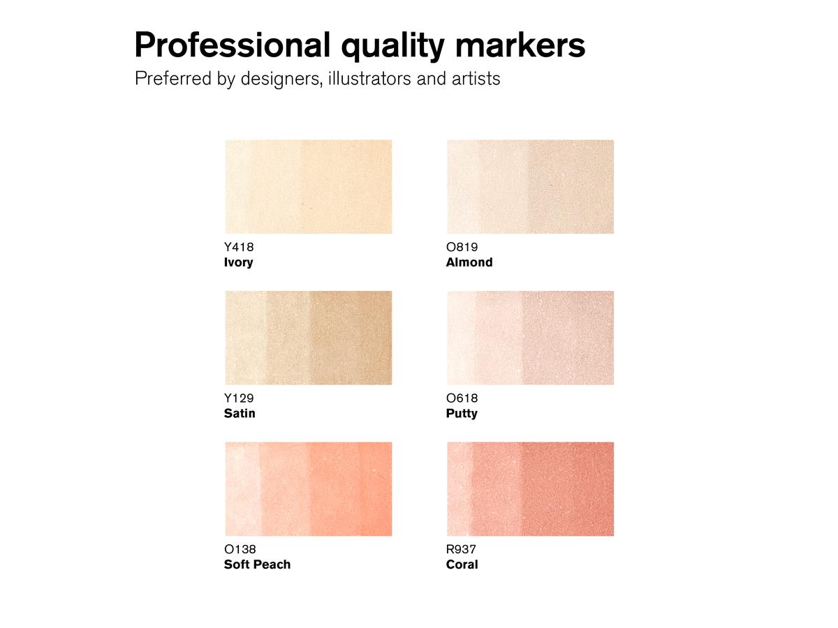 WINSOR & NEWTON PROMARKERSET SKIN TONES SET I 6X 2