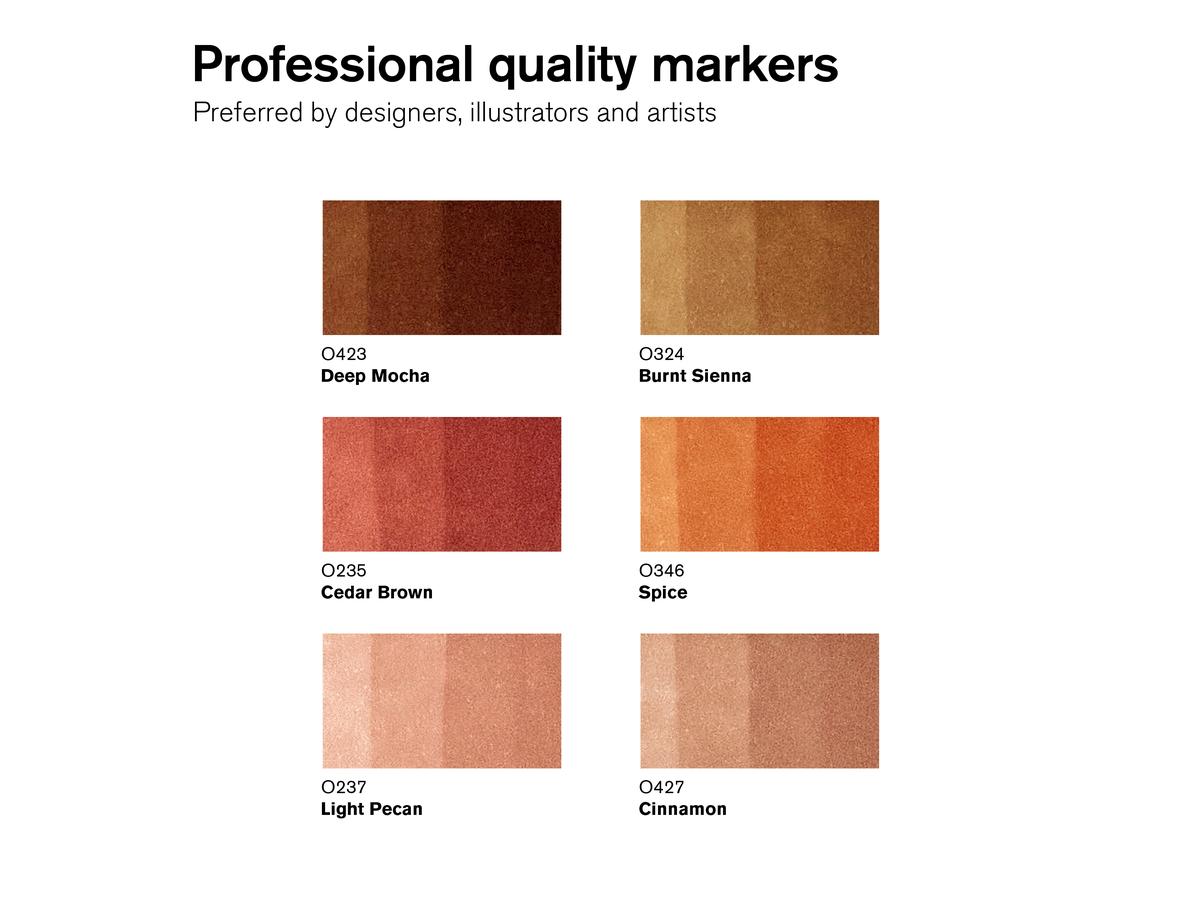 WINSOR & NEWTON PROMARKERSET SKIN TONES SET II 6X 2