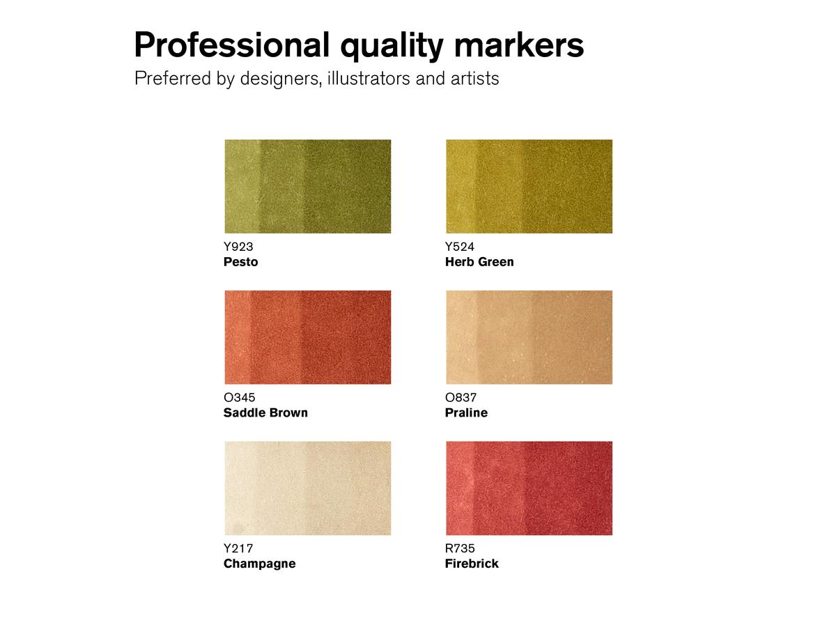 WINSOR & NEWTON PROMARKER SET LANDSCAPE I 6X 2